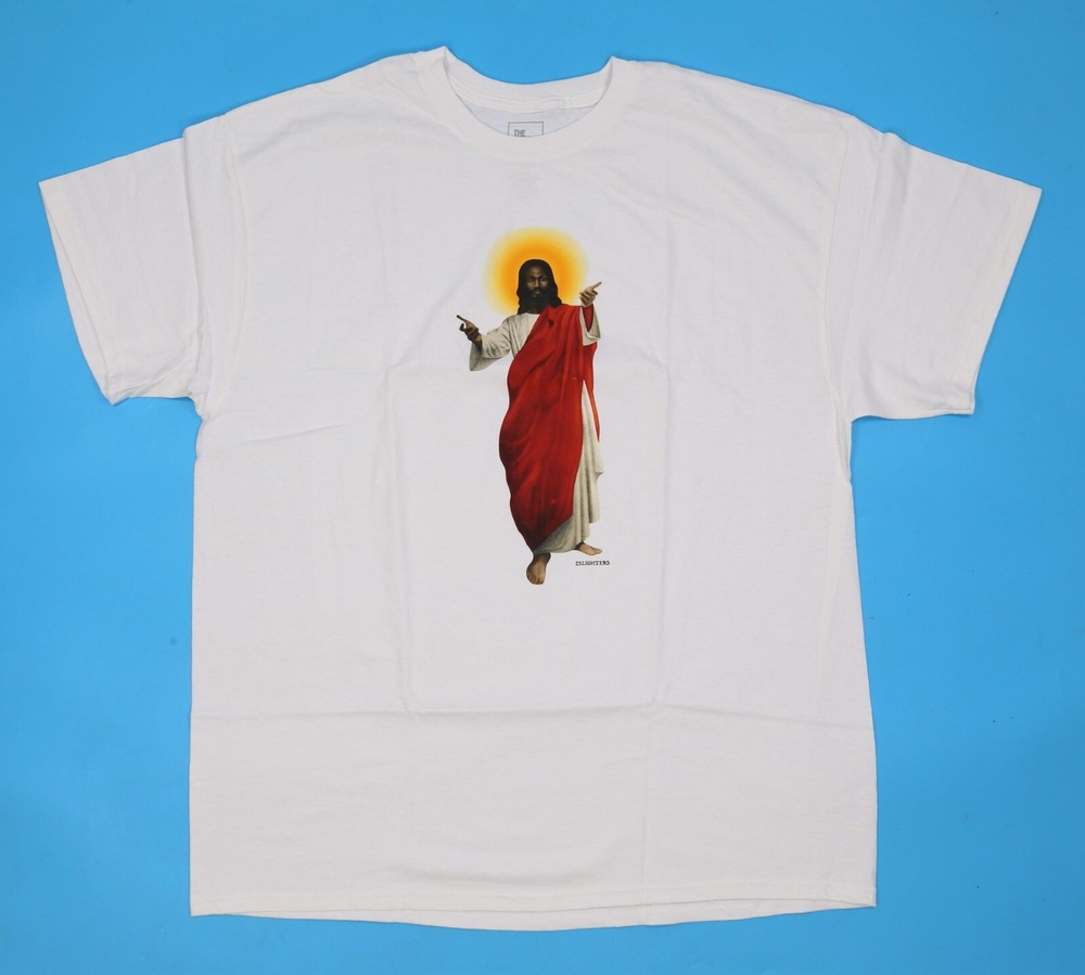 THE THREAD SHOP White T-Shirt (25 LIGHTERS) Size: XL
