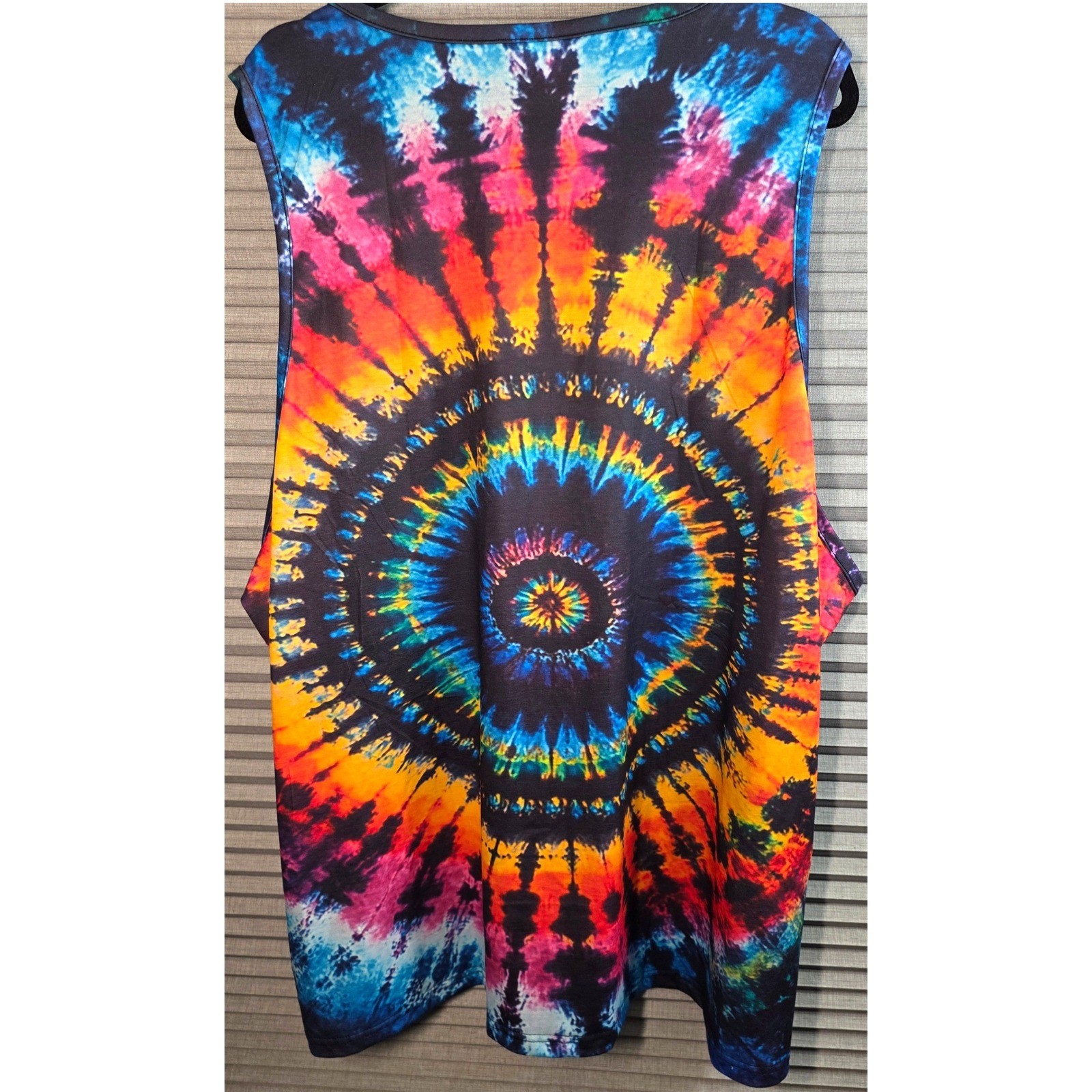 New Tie Dye Tank Top Mens 4XL 4X Multicolor Psychedelic Spiral Sleeveless T Shrt gallery