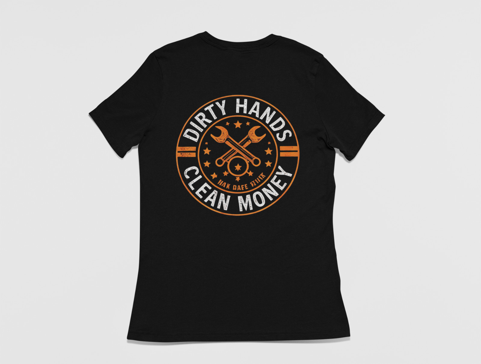 Dirty Hands Clean Money Shirt Blue Collar Work Mechanic Tee Back Print gallery