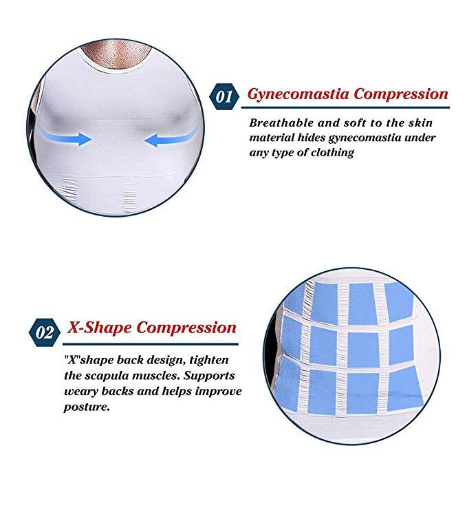 Mens 1/5 Pack Body Shaper Slimming Tummy Vest Thermal Compression Shirt Tank Top gallery