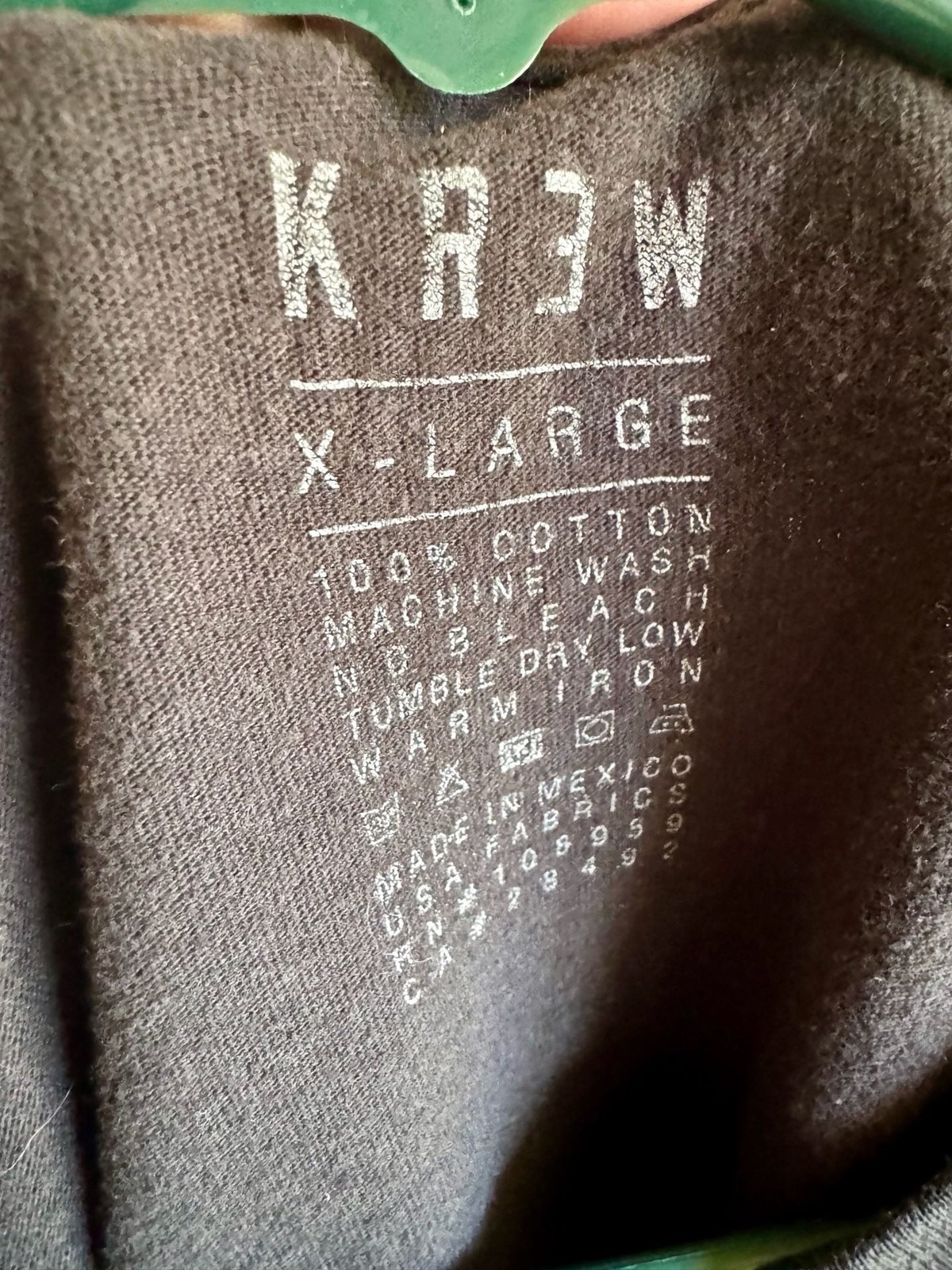 KR3W Original Certified Trademark Graphic T-Shirt Black Size XL gallery