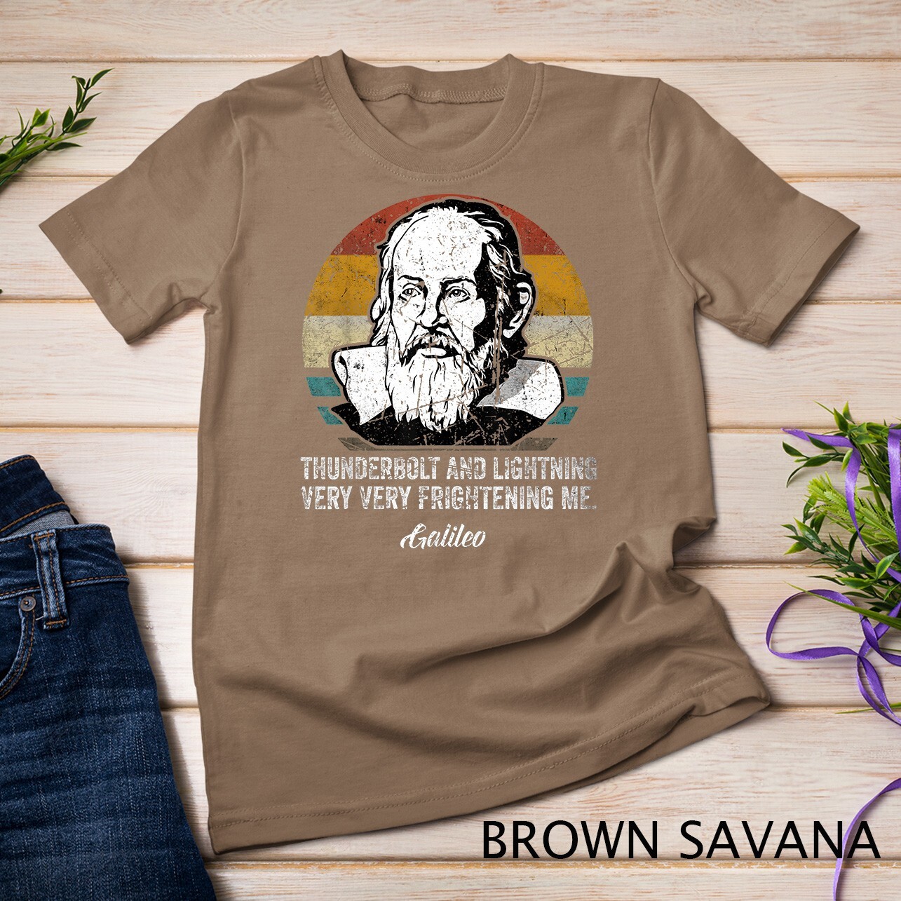 Thunderbolt lightning Galileo philosopher physics astronomy Unisex T-shirt gallery