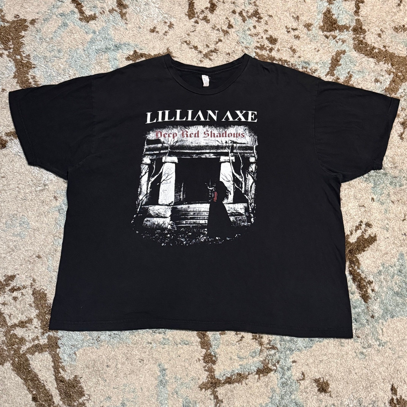 2010 Lillian Axe Deep Red Shadows Tour Shirt Size 2XL Glam Metal Melodic Rock gallery