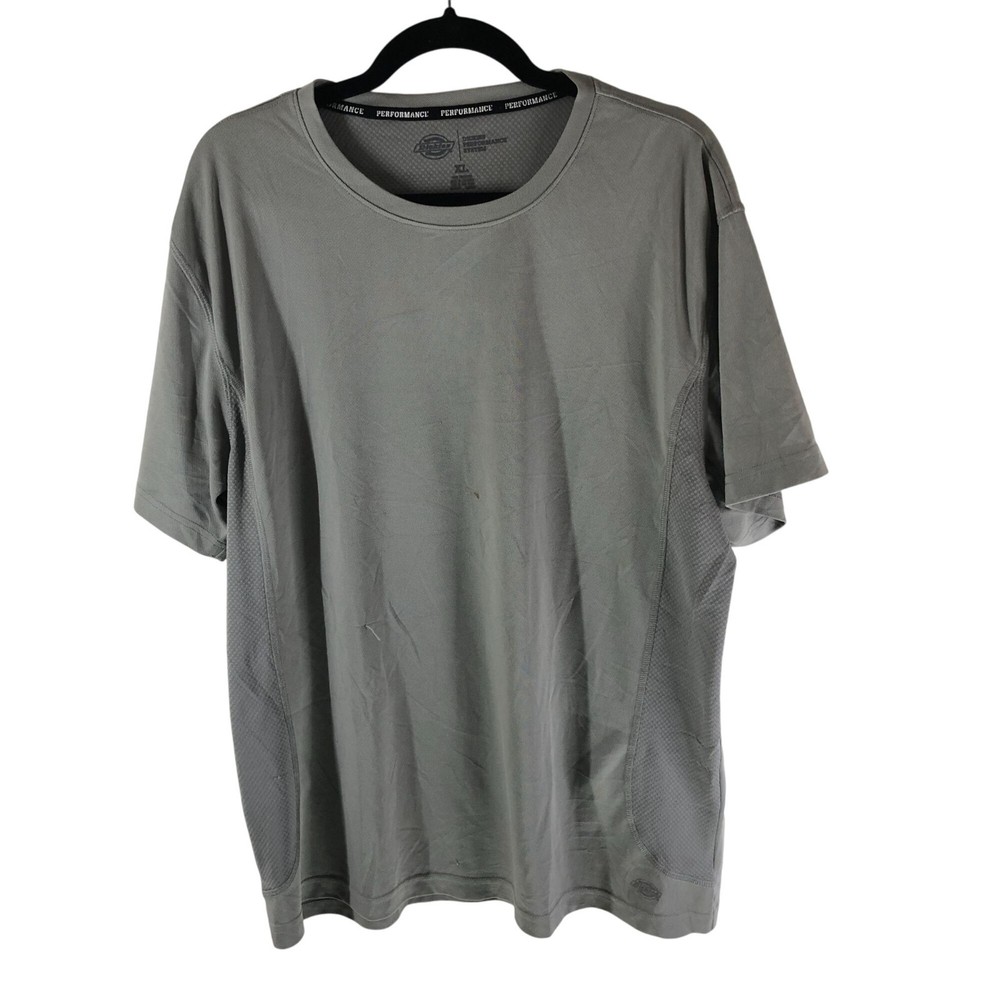 Dickies Mens Performance T Shirt Mesh Short Sleeve Crew Neck Gray XL