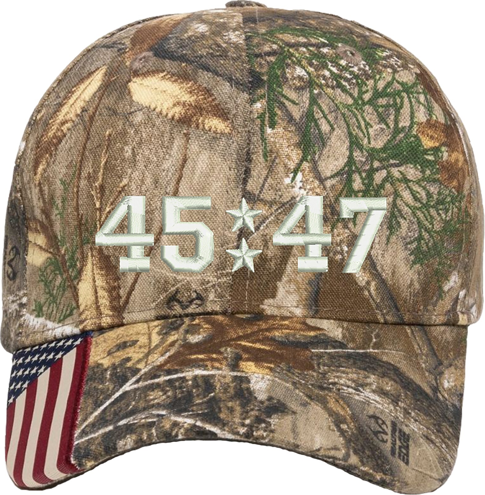 Trump Only 45/47 Embroidered Camo Structured Adjustable One Size Fits Most Hat gallery