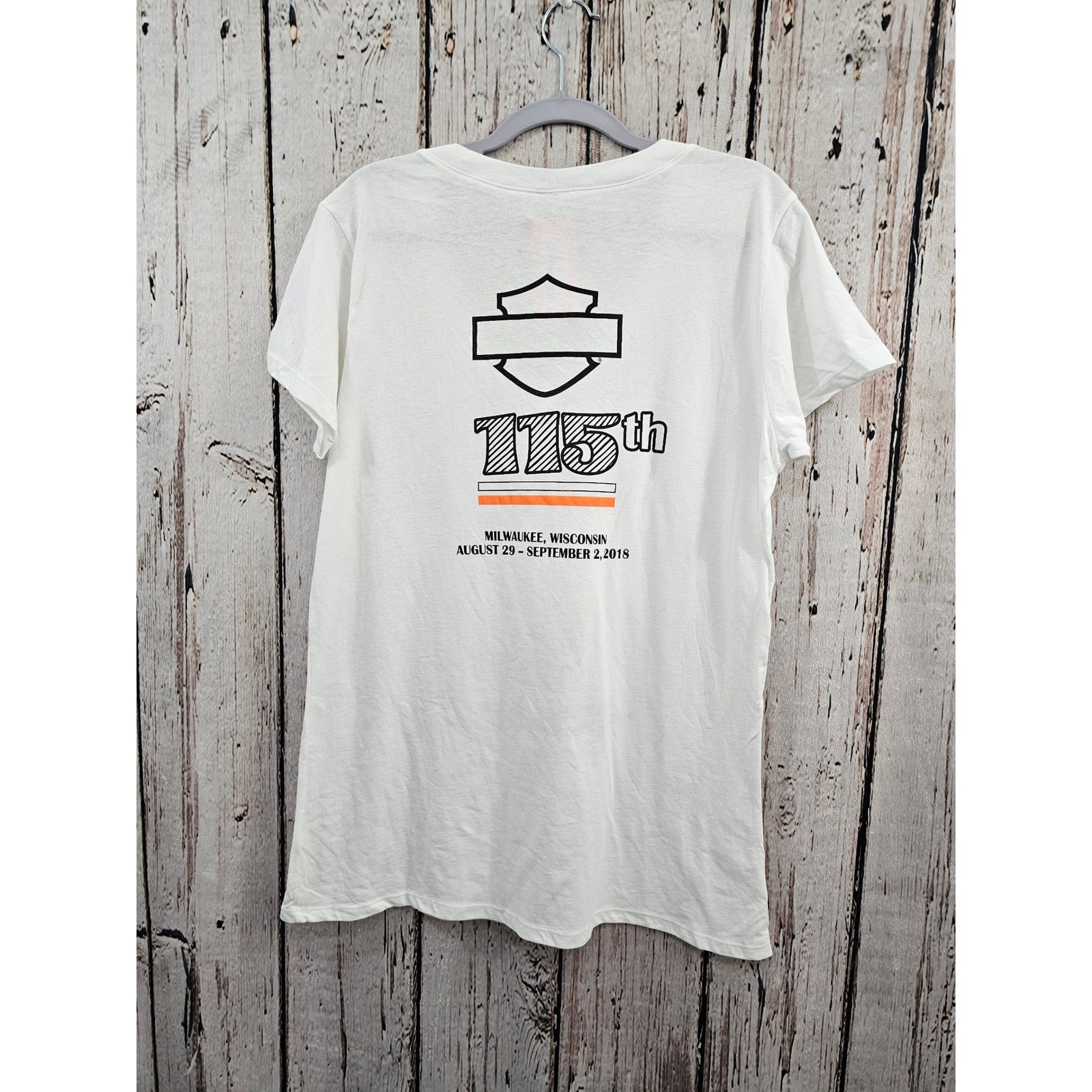 Harley Davidson 115th Anniversary Milwaukee Willie G Graphic T Shirt Women's M gallery