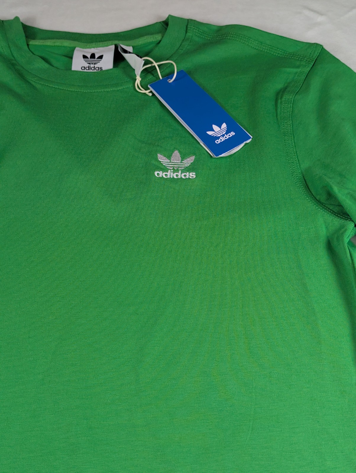 Adidas Trefoil Essentials Mens Size XS T-Shirt Energy Green 100% Cotton NWT gallery
