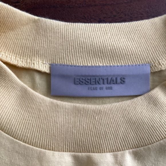 Essentials Pale Yellow Logo T-Shirt - Size S - NWT gallery