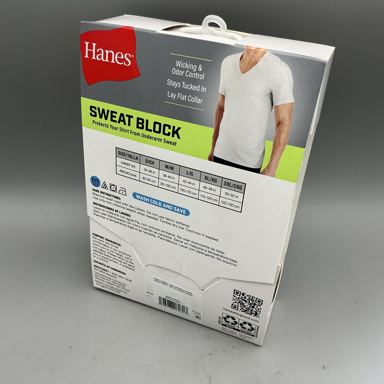 Hanes Mens Sweat Block Undershirt White V-Neck Size XL Brand New gallery