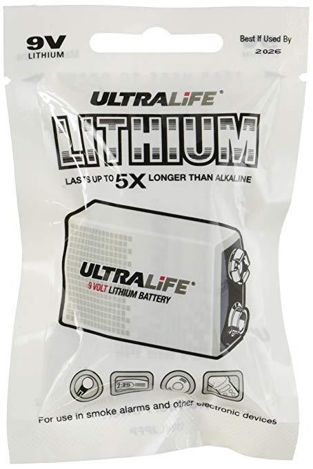 Ultralife 9 Volt Lithium Battery with Foil Pack [BAT-U9VL-FP]