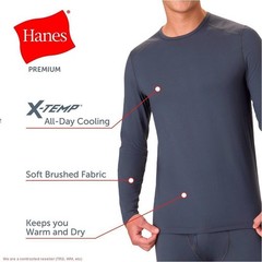 Hanes Men’s Thermal Long Sleeve Performance Shirt – Black XL *SEE DEAL!!!*
