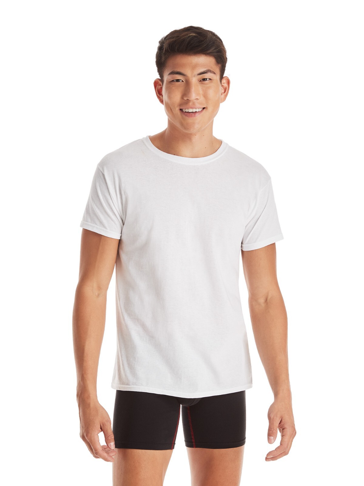 Hanes 10-Pack Men Tee T-Shirt ComfortSoft White Crewneck Undershirt Short Sleeve gallery