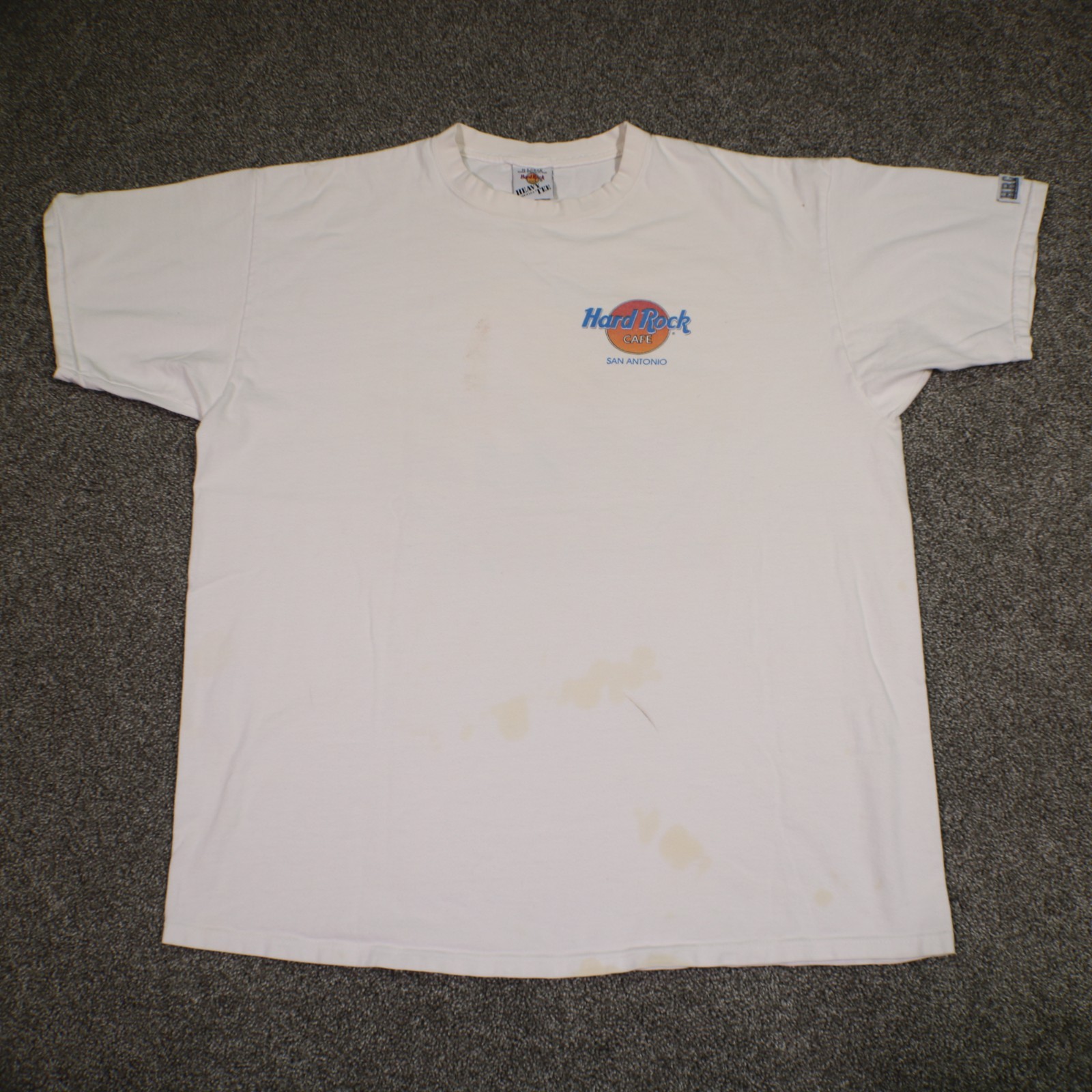 VTG Hard Rock Cafe Tshirt Mens XL White San Antonio Texas Guitar Snake Print USA gallery