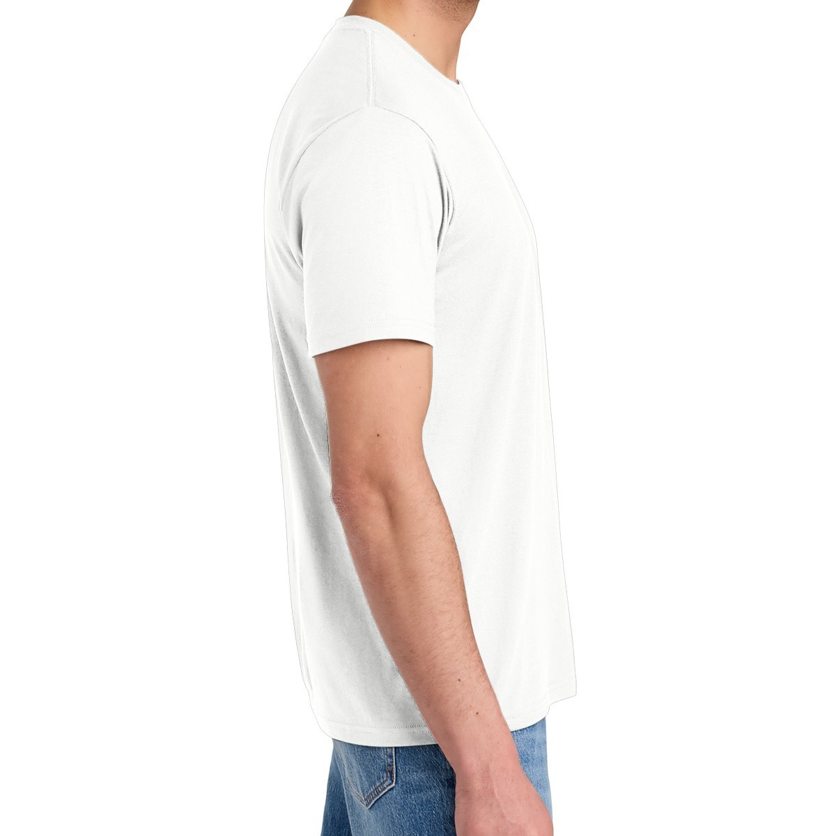 DISTRICT DM130 Men's Perfect Tri Blend Crew Tee Plain T-Shirt, Natural / Large gallery