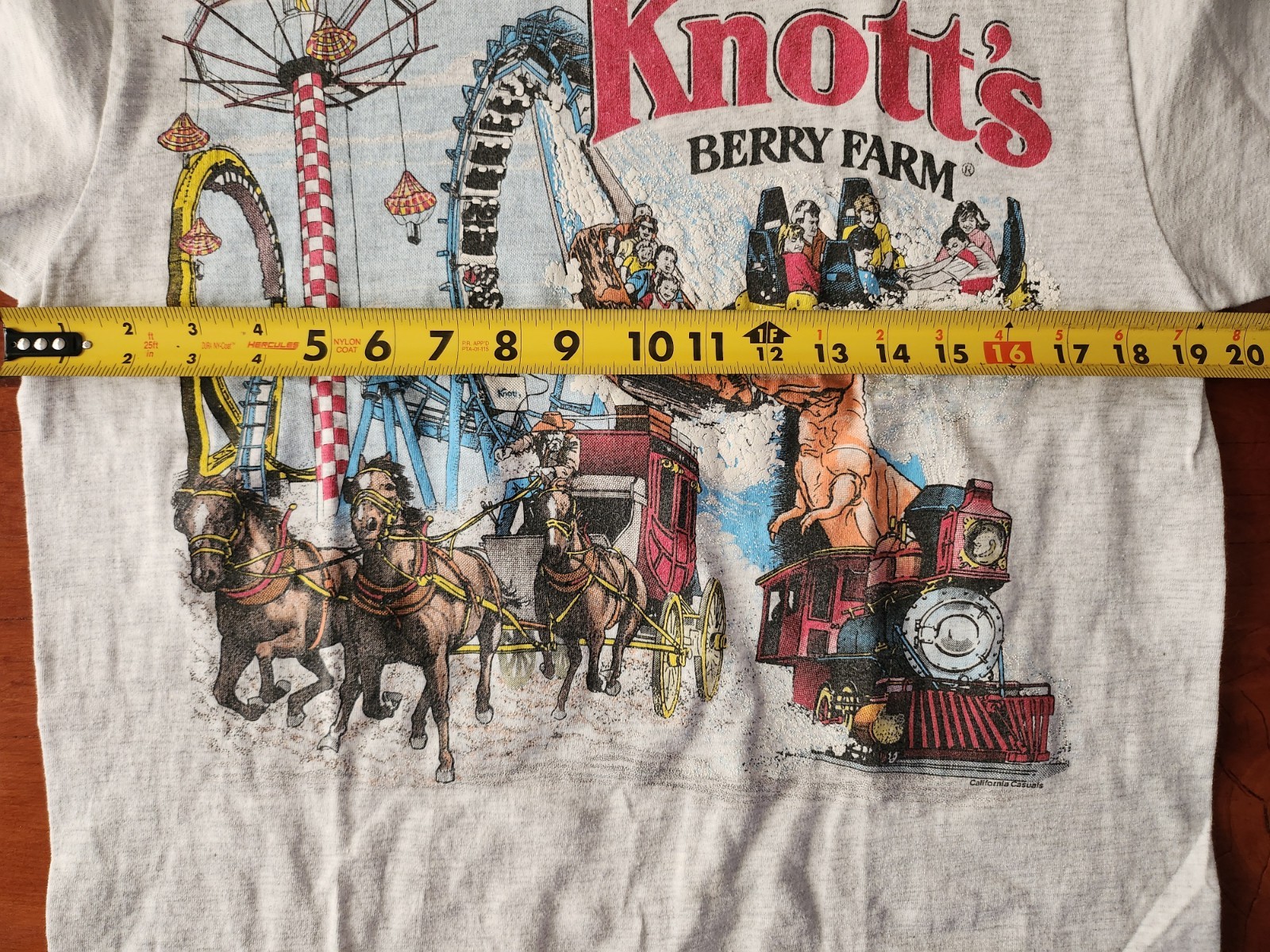 Vtg Knott's Berry Farm Graphic T-Shirt Amusement Park California Alore USA Sz L gallery