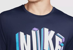 Nike Pro Dri-FIT Men Hyper Dry Graphic Training Top Tee DM6666-451 Navy Size XXL