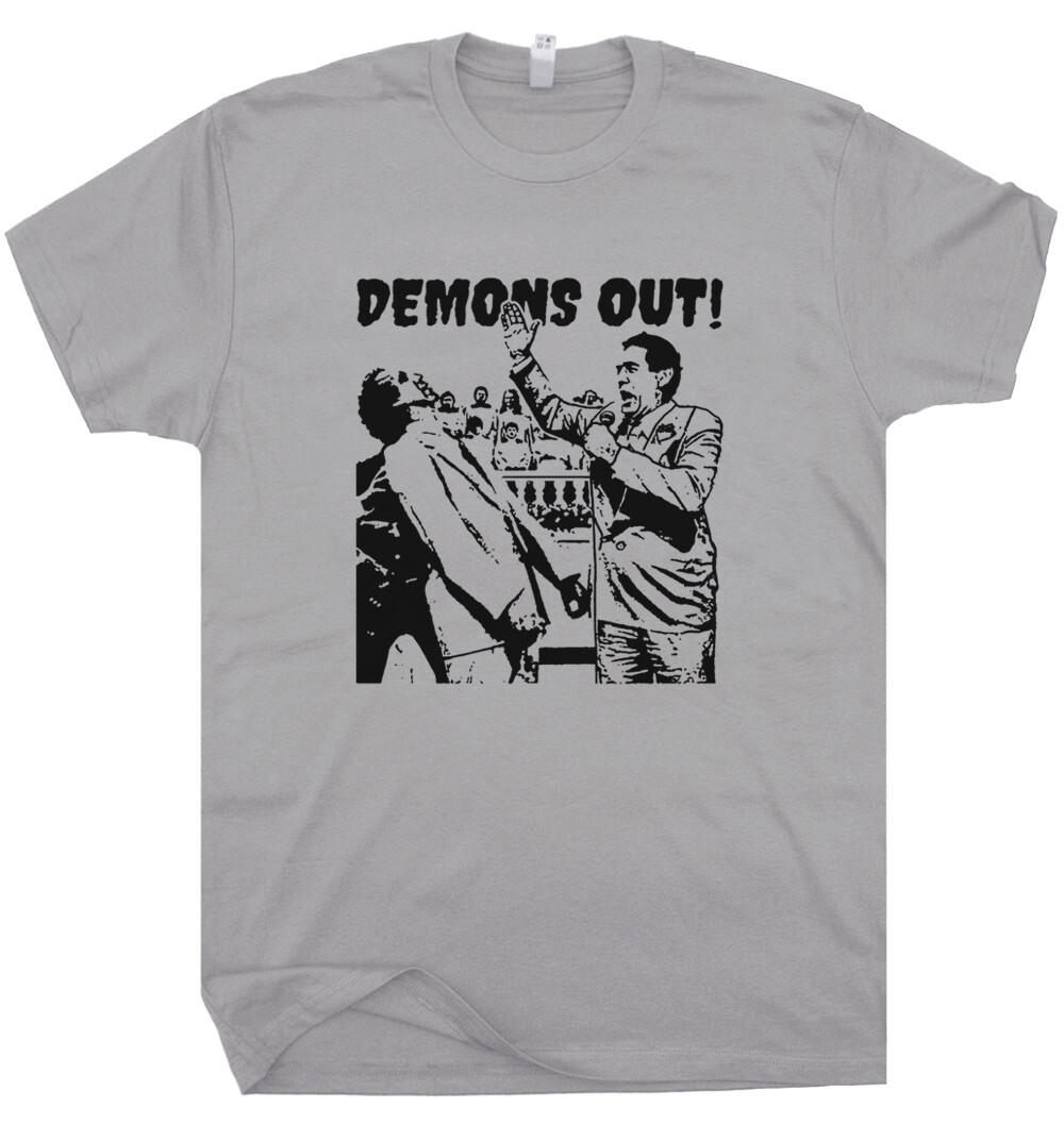 Demons Out T Shirt Weird Tee Shirts Occult Funny Dark Humor Unique Horror Movie gallery
