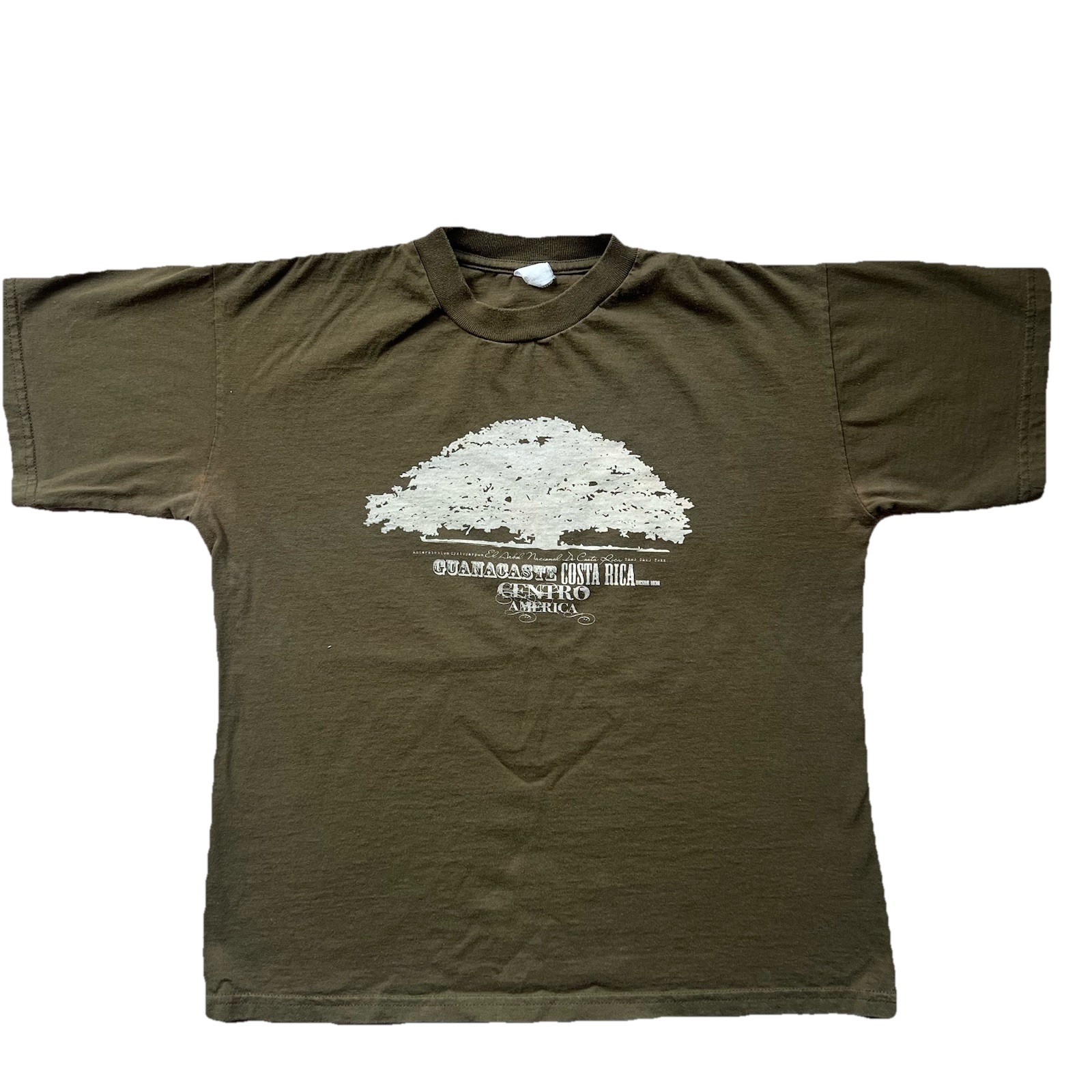 Vintage Vanguard Costa Rica Guanacaste Tree Graphic T-Shirt Olive Green Large gallery