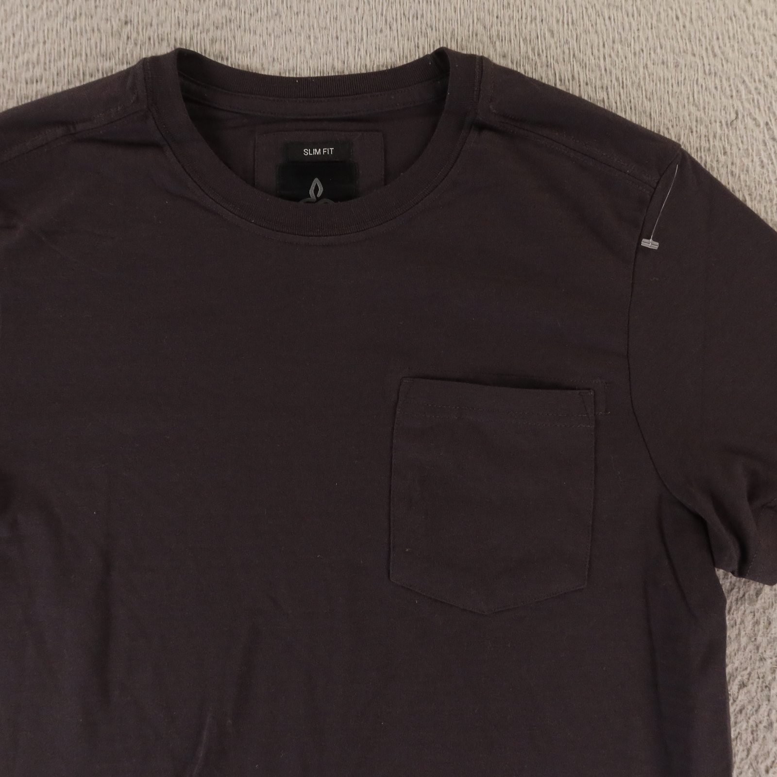 prAna Shirt Mens S Black 100% Organic Cotton prAna Slim Pocket Tee gallery