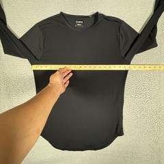Cuts Shirt Mens Medium Black Curve Hem Elongated Pyca Pro Casual Preppy Logo