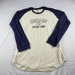 Brigham Young Cougars Tee baseball style raglan long sleeve t-shirt XL BYU