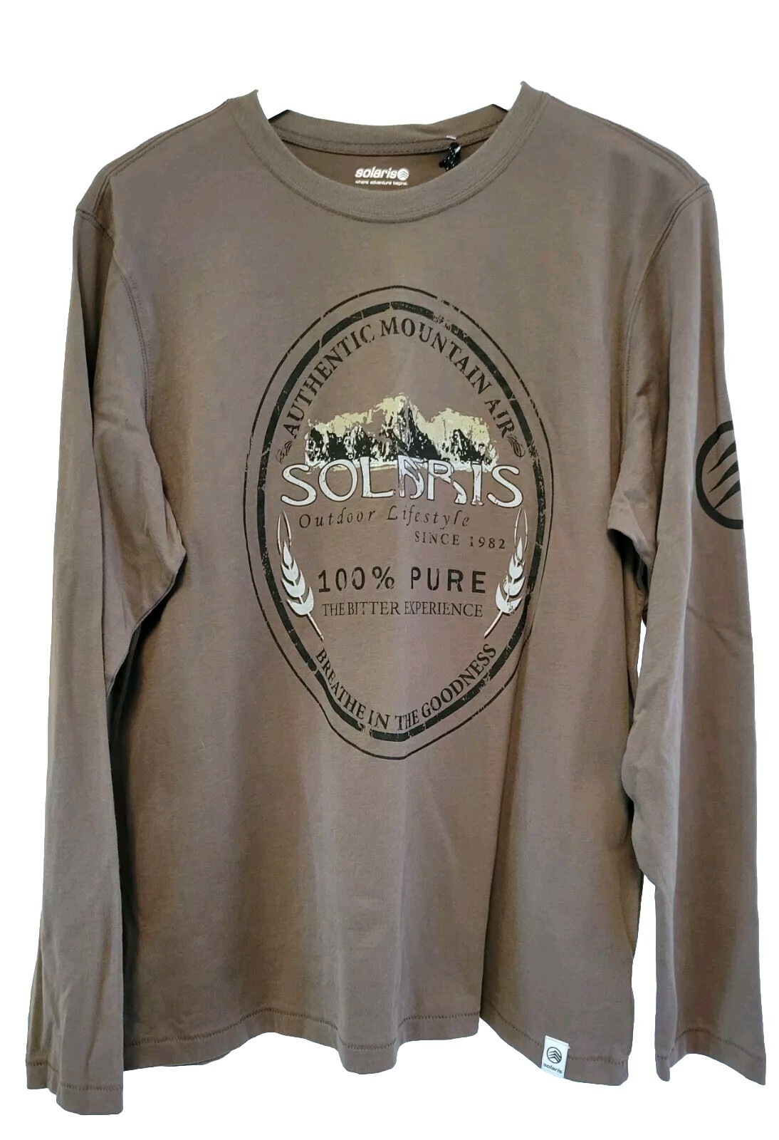 Solaris Long Sleeve Shirt Brown Large Outdoor Lifestyle Mountain New With Tags