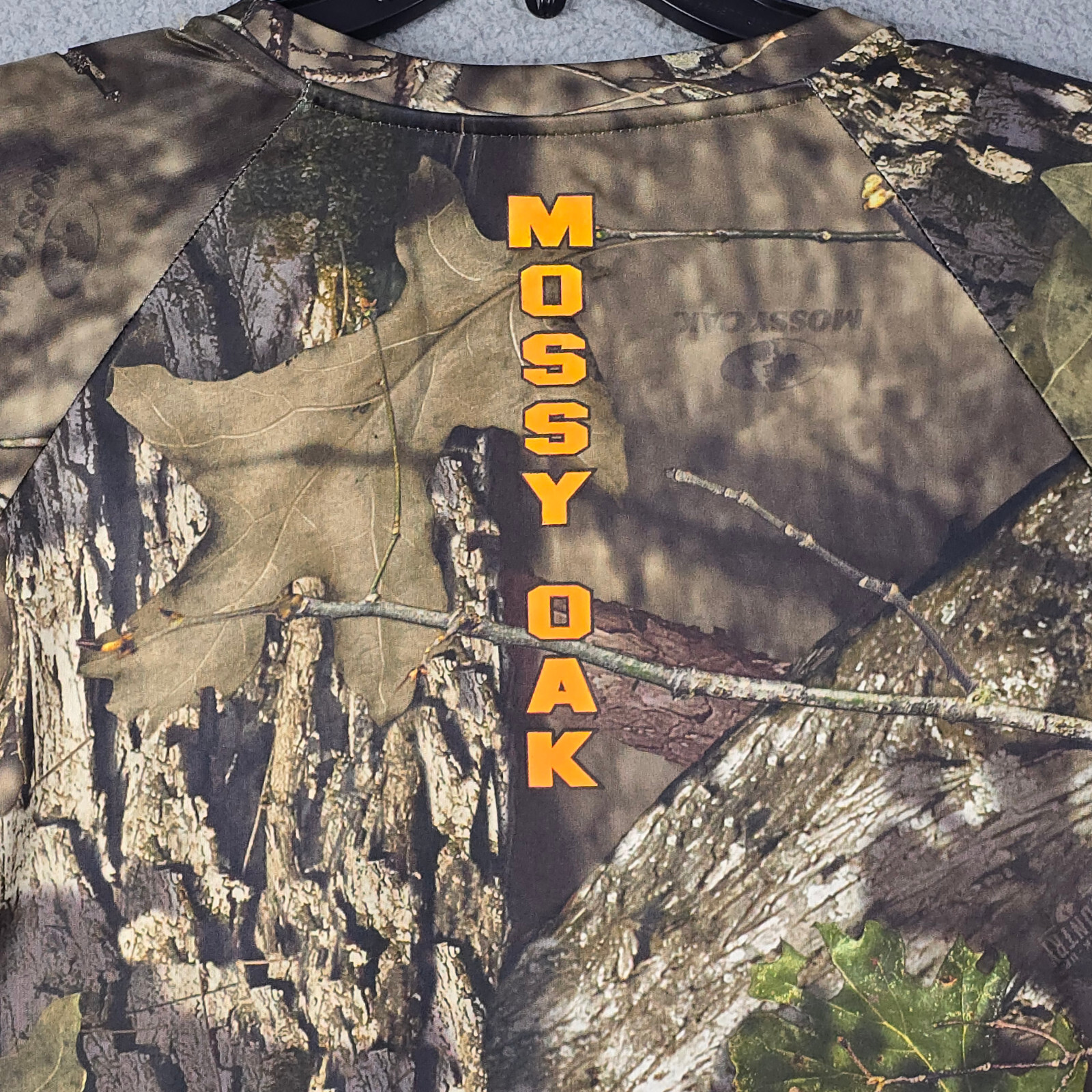 Mossy Oak Camo Shirt Large Brown Green Outdoor Hunting Fishing Casual Polyester gallery