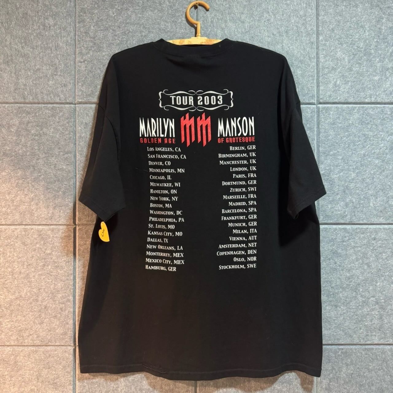 MariIyn Mans0n Tour 2003 Y2K shirt gallery