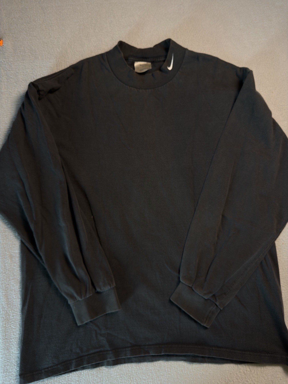 VTG Nike Shirt Men XL Black Faded Mock Neck Turtleneck Long Sleeve 2000’s gallery