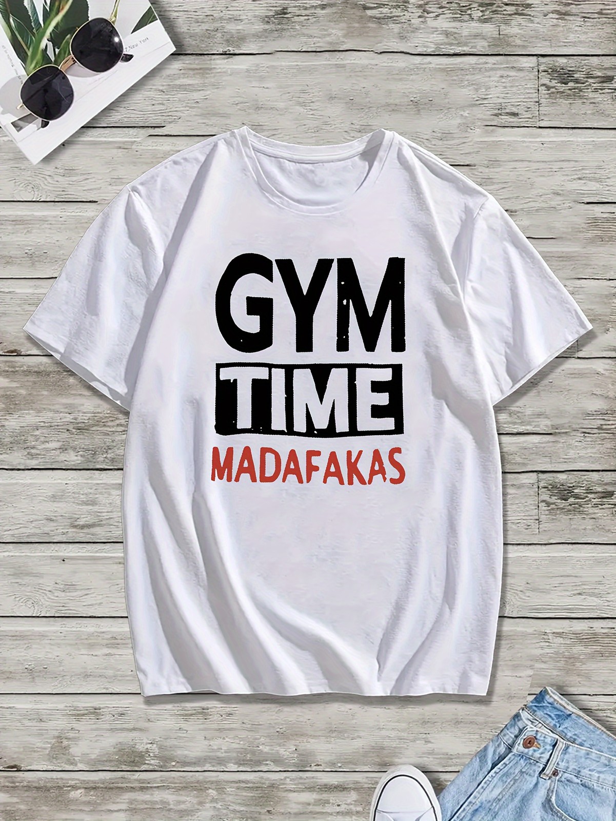 Funny Gym Time MADAFAKAS Workout Shirt Mens Fitness Graphic Tee gallery