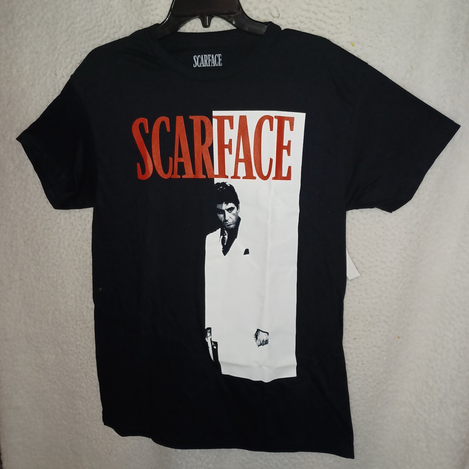 Scarface Tony Montana Al Pacino Men's Poster Graphic Black Tee Shirt (S1) gallery