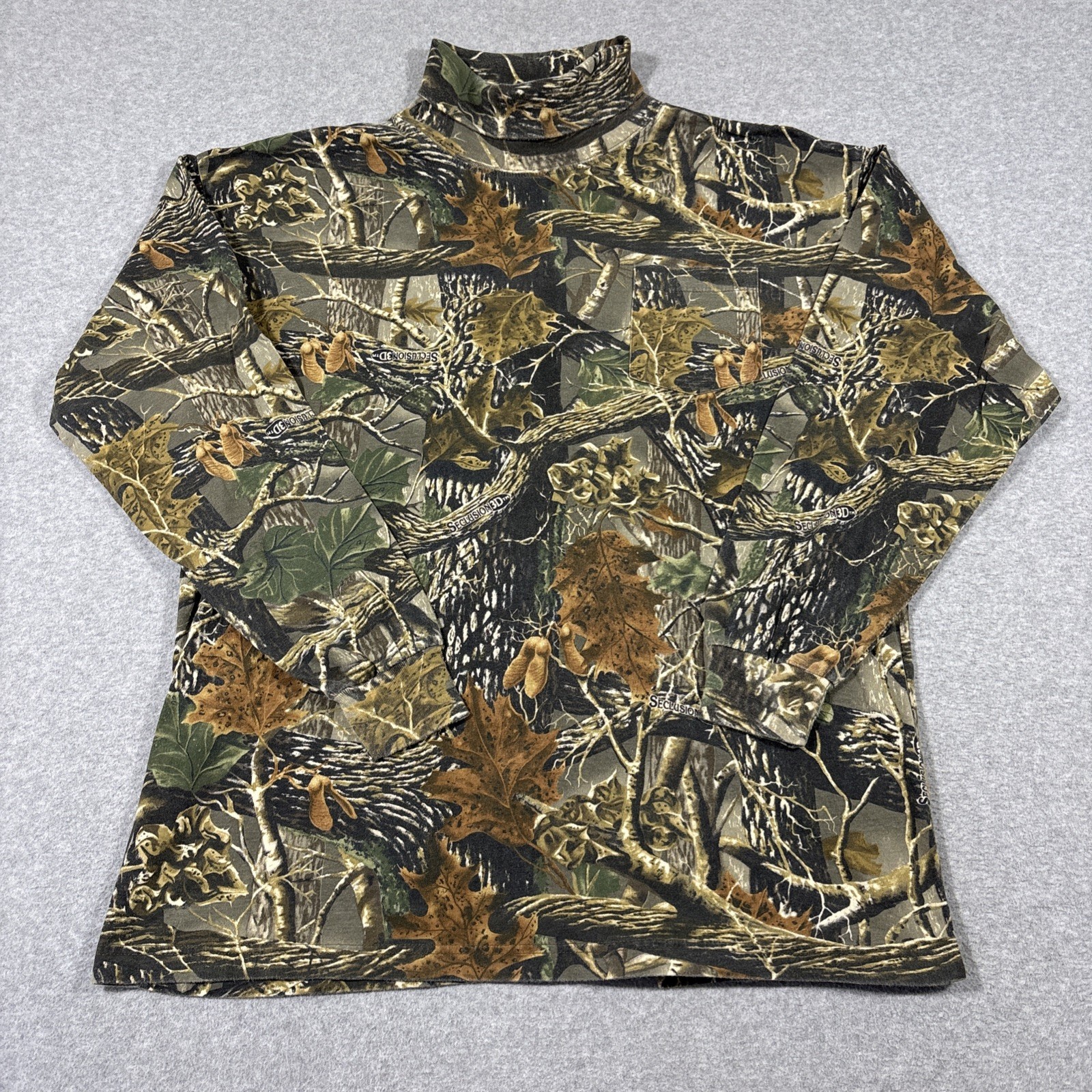 Cabelas Camo Long Sleeve Turtleneck Shirt Men’s XL Seclusion 3D Cotton gallery