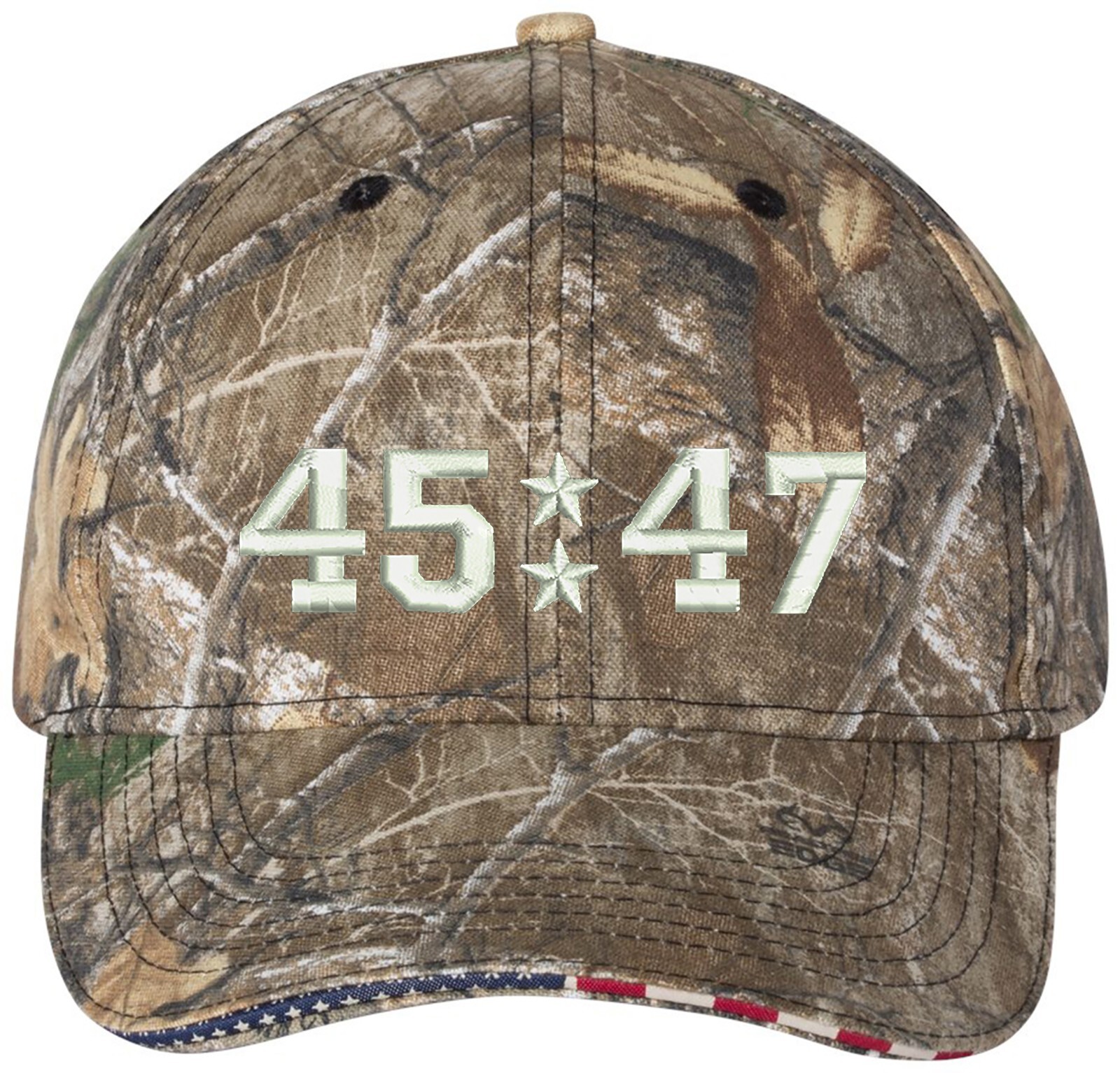 Trump Only 45/47 Embroidered Camo Structured Adjustable One Size Fits Most Hat gallery
