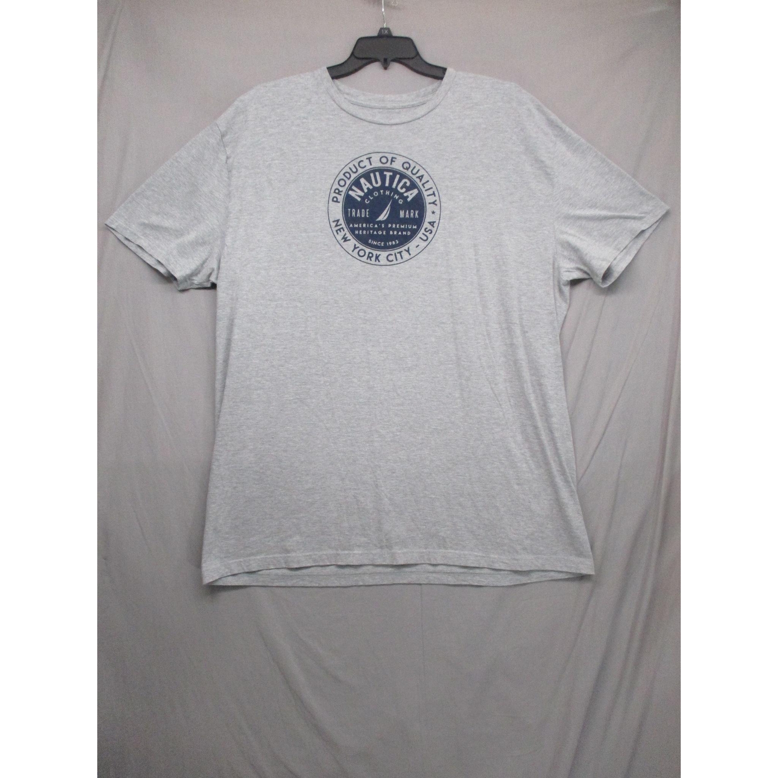 Nautica Gray Graphic Trendy Modern T-Shirt Mens Size XXX Large gallery