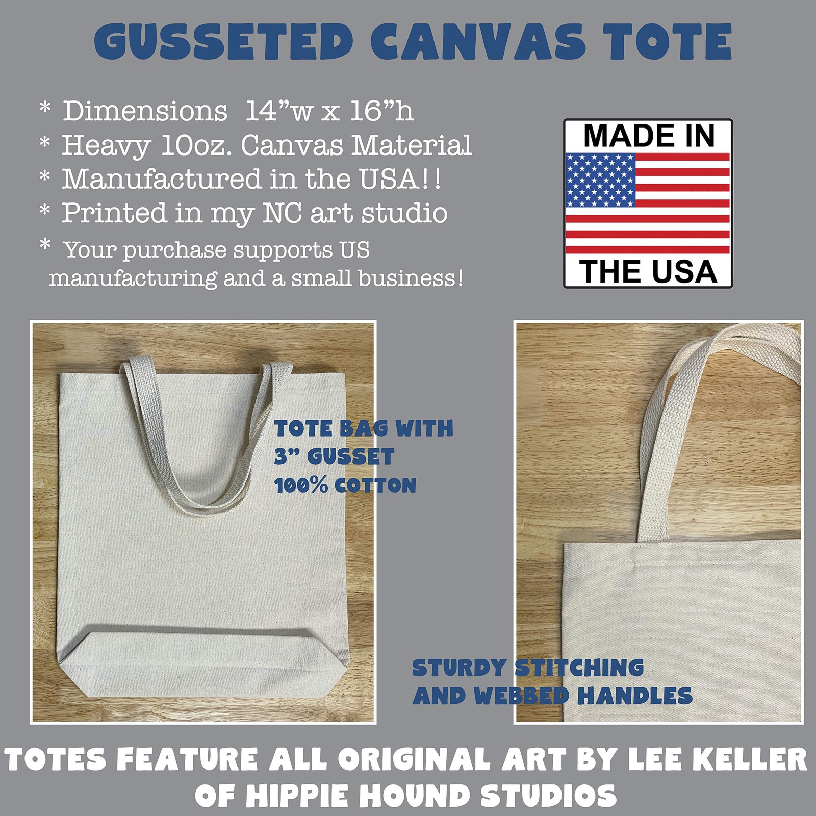 Beagle Tote Bag - Made in USA, Direct from the Artist -Handmade Totes - Dog C... gallery