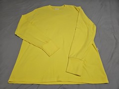 Aime Leon Dore ALD Bright Yellow Minimalist Long Sleeve Pullover Shirt Medium