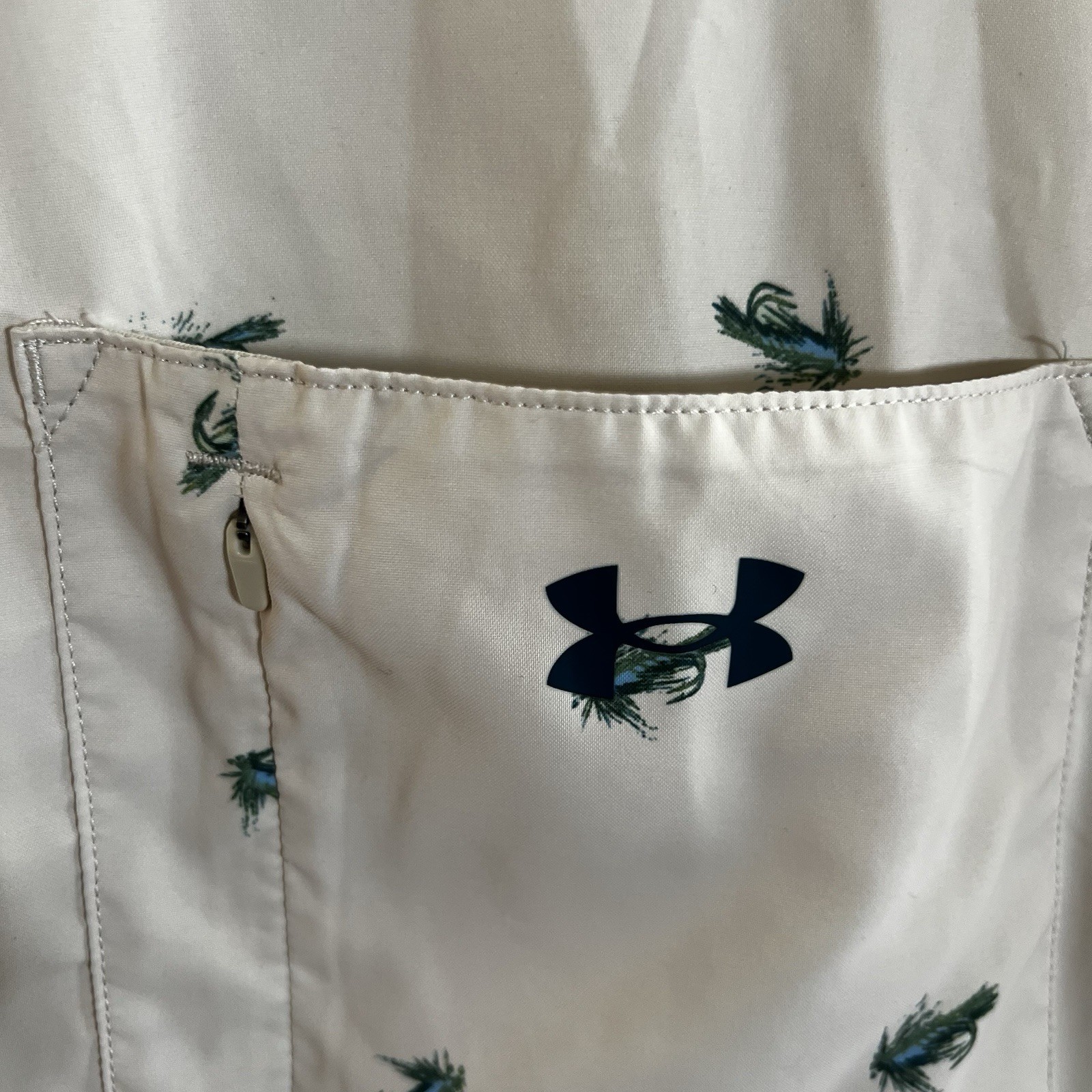 2XL Under Armour UPF 30 Dockside Fly Fishing Shirt Button Up Shirt Mens Size XXL gallery
