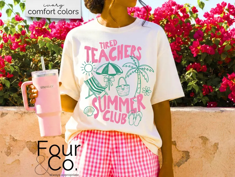 Teacher Summer Break Comfort Tee gallery