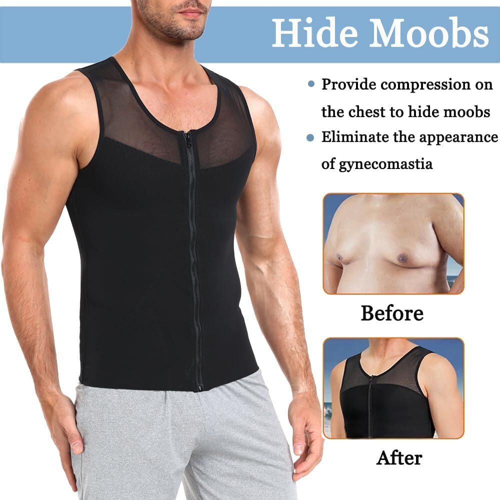 Men Compression Vest Post-Surgical Gynecomastia Shirt Body Shaper Tummy Control gallery
