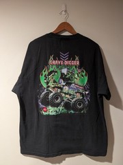 Vintage Grave Digger Monster Jam Truck Racing T-Shirt Murina XXL Made in USA Men