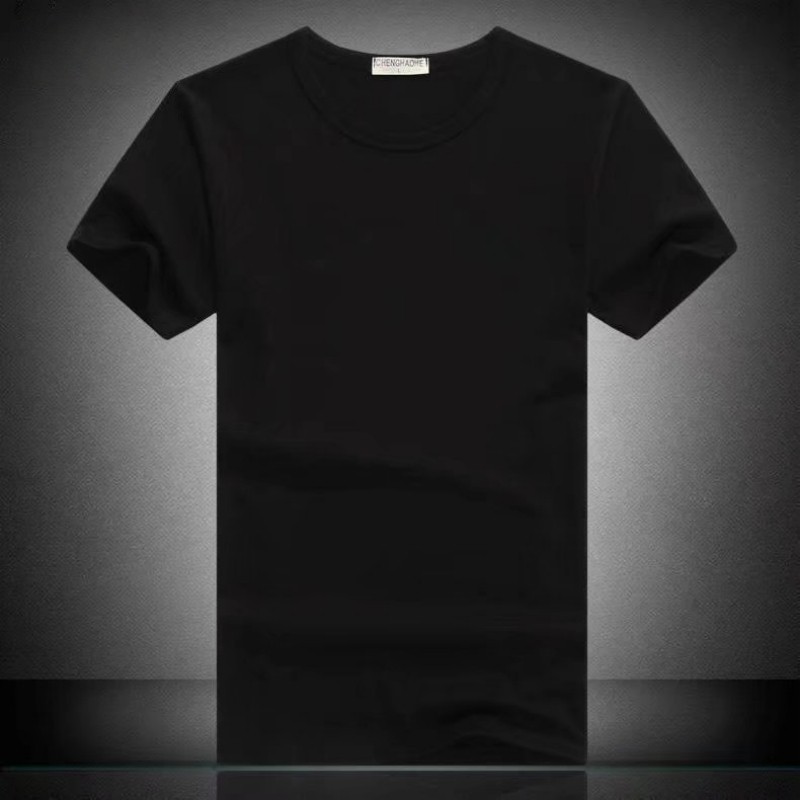 Universal Men's Polyester Fiber Plain Crew Neck Tee Short Sleeves T-Shirt M-5XL gallery