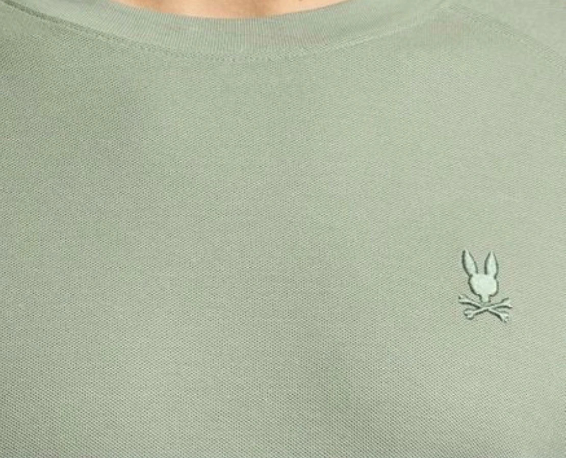 Psycho Bunny Men's Long Sleeve Taylor Pique Tee Shirt 6-L Sea Spray Embroidery gallery