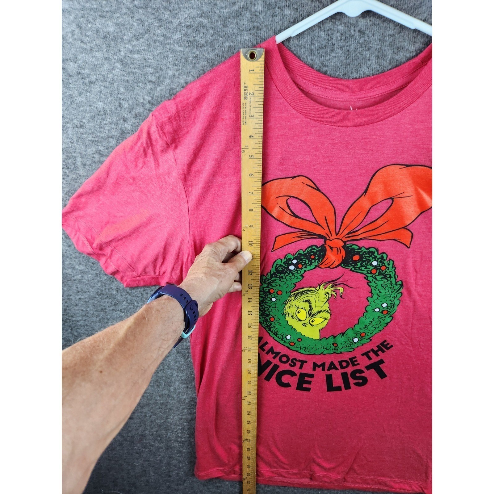 Grinch Almost Made The Nice List Graphic Tee Christmas Holiday Gift gallery