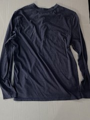 Pendleton Men’s Blue Solid Button Henley Neck Long Sleeve T-Shirt M