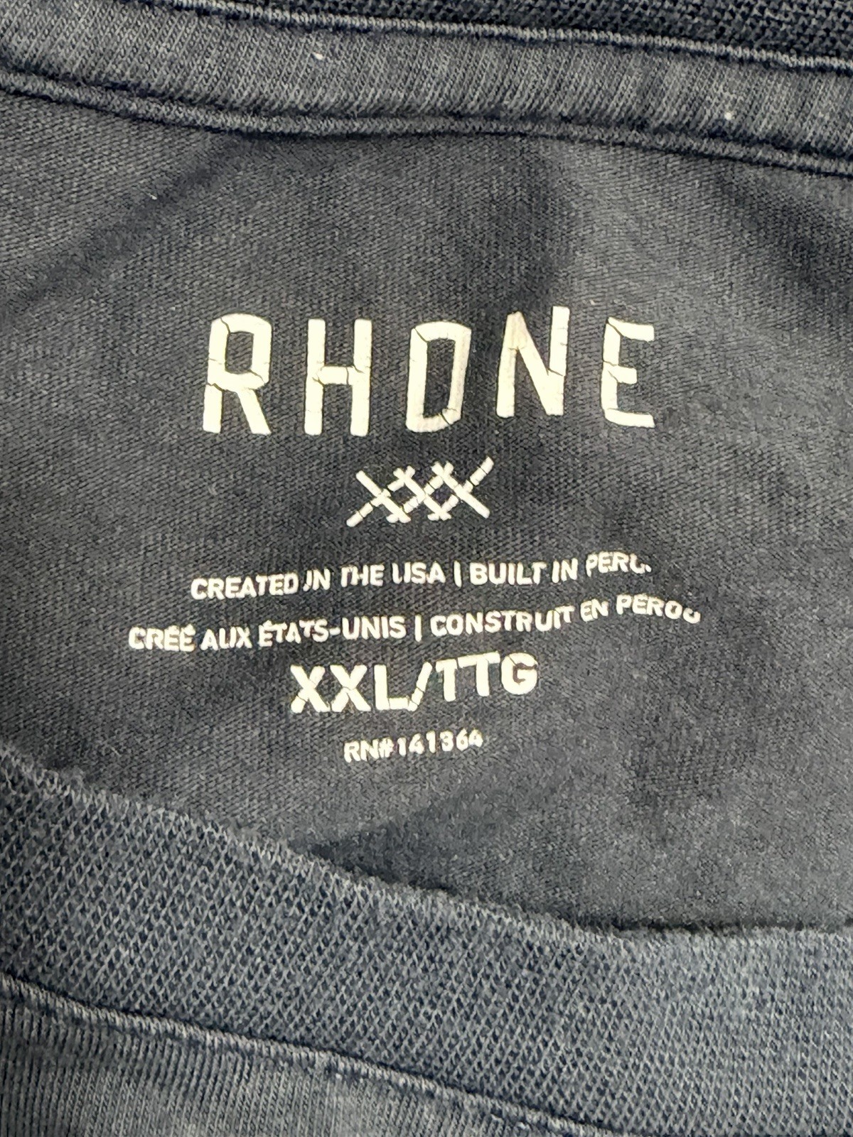 Rhone Shirt Men’s XXL Blue Crewneck Pima Cotton Blend Performance Stretch Tee gallery