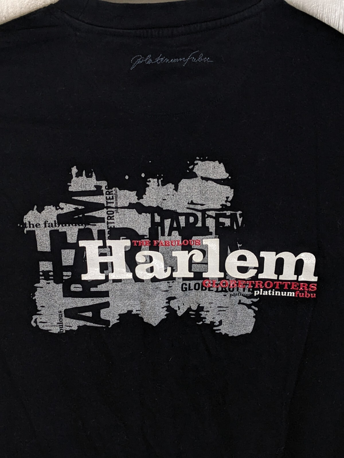 Vintage 90s Fubu Harlem NY Globetrotters Graphic Tshirt 2XL Rap 2-Side Hip Hop gallery