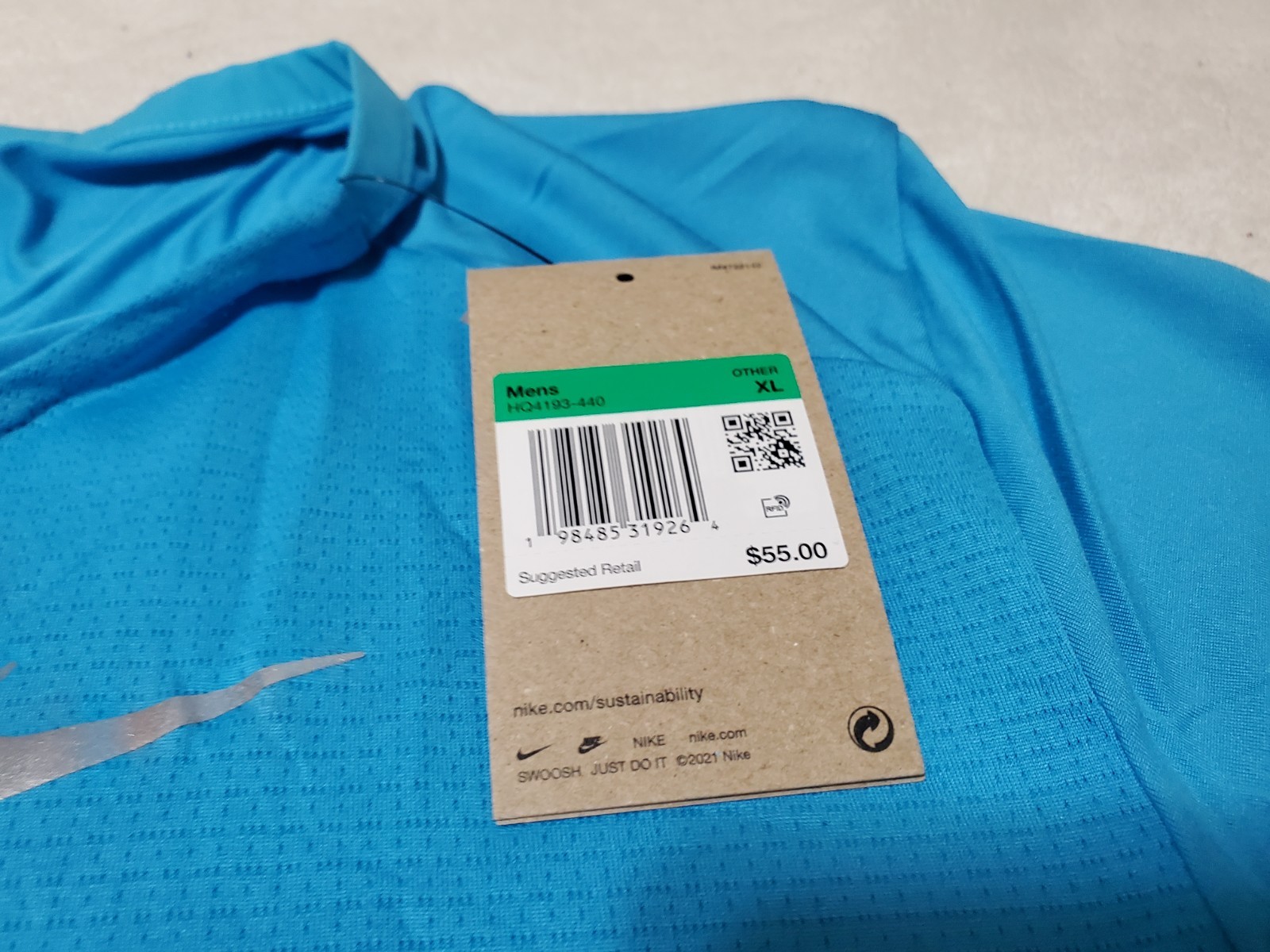 NIKE RUNNING T-SHIRT BLUE DRI-FIT MENS XL X-LARGE CHICAGO MARATHON BOA 2025 NEW gallery