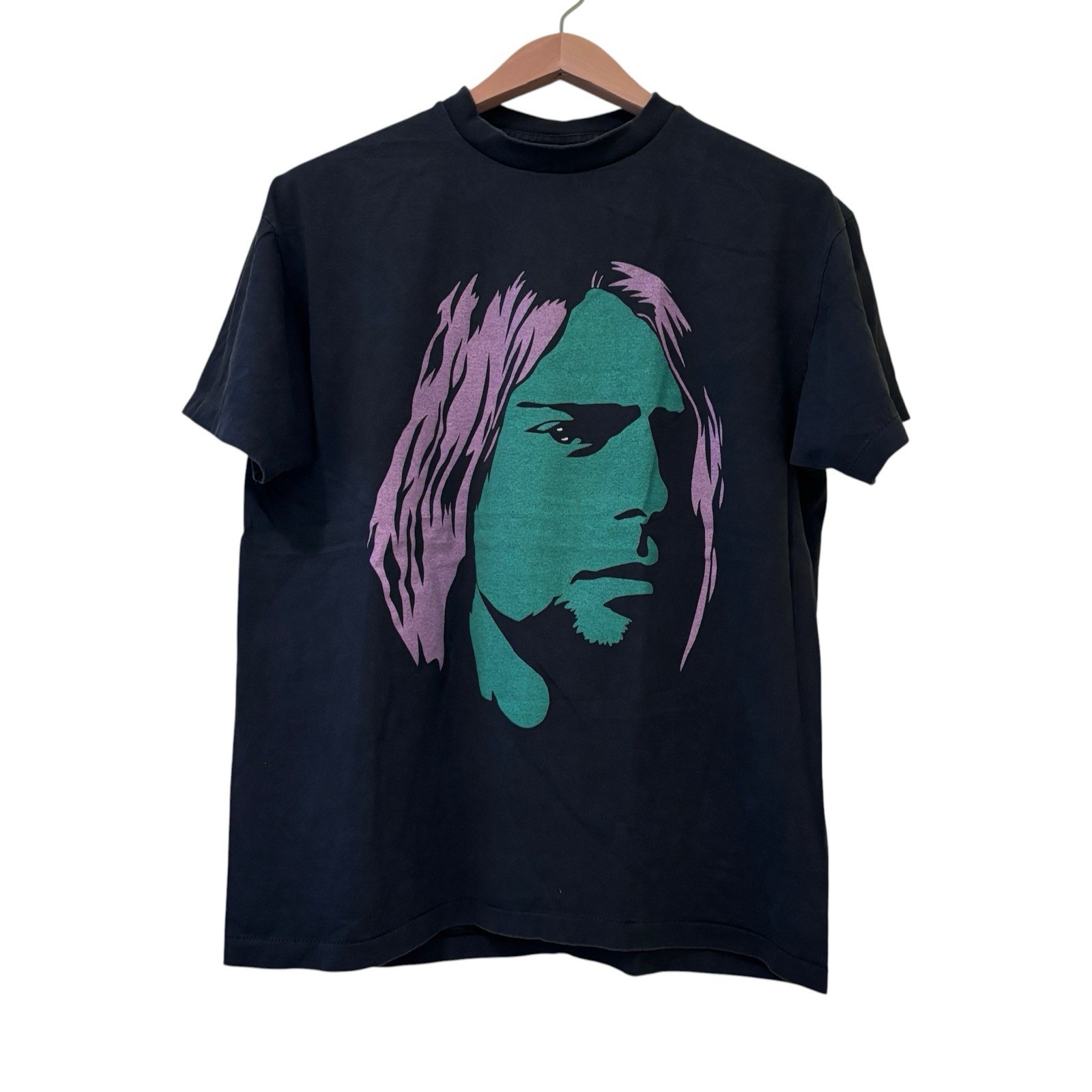 Nirvana 90s Kurt Cobain “Its Better To Burn Out Than Fade Away” REPRINT Shirt L