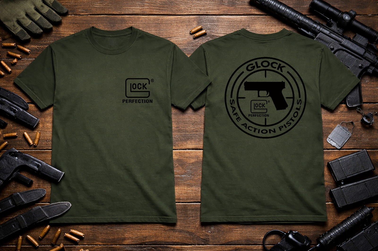 OFFICIAL Glock Logo - T-Shirt Heavyweight S M L XL 2XL 3XL 4XL 5XL gallery