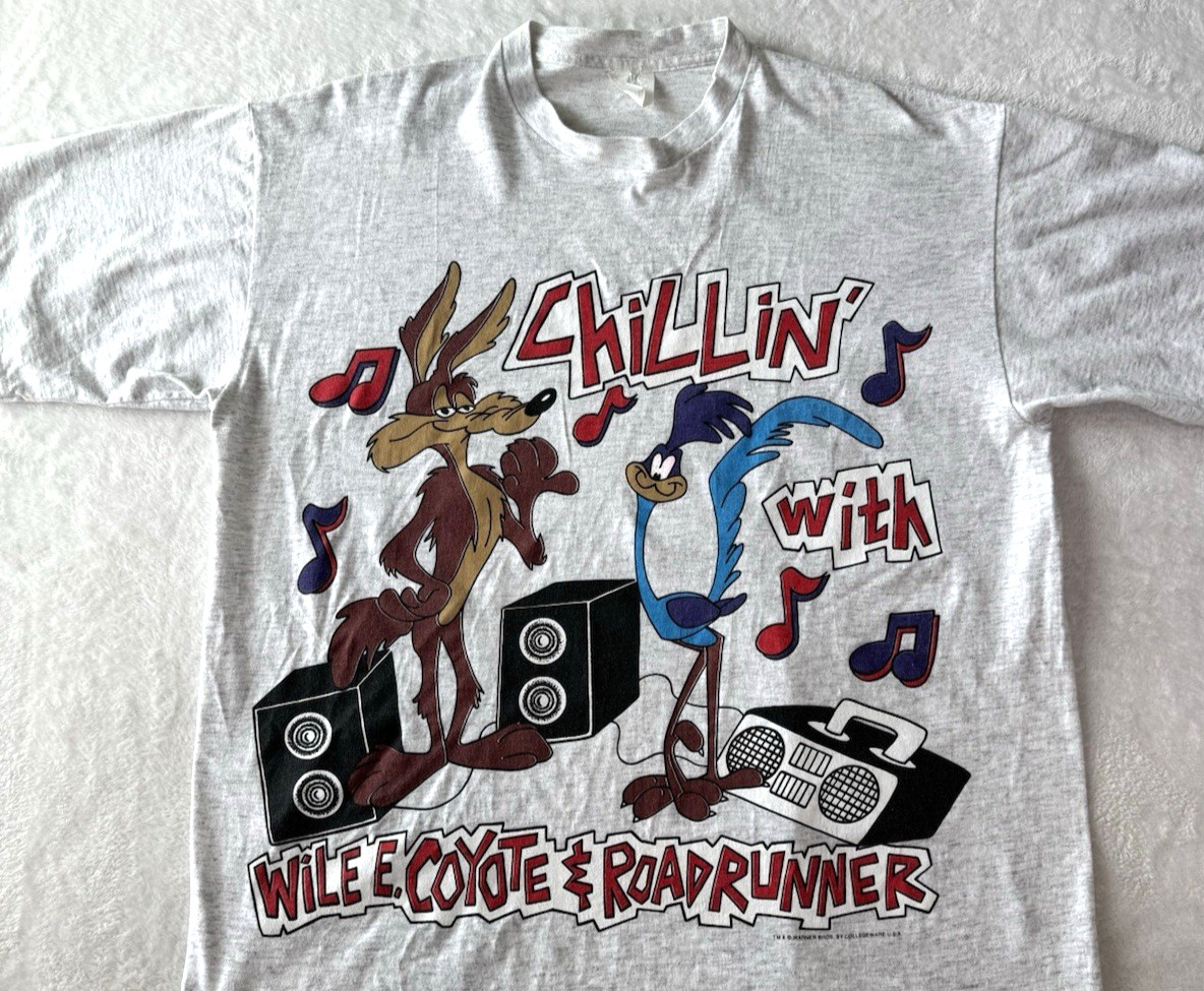 1990s Chillin With Wile E Coyote And Roadrunner T Shirt XL Vtg Warner Bros gallery